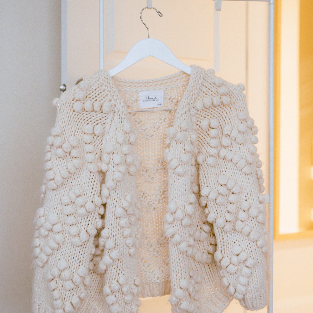 Chunky Knit Cream Cardigan